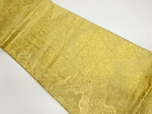 華紋に花菱・波模様織出し袋帯